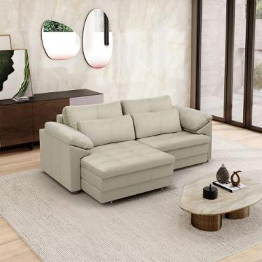 Imagem de Sofá Retrátil Elétrico Sala de Estar Nolan Bipartido 250cm Conforto Pr