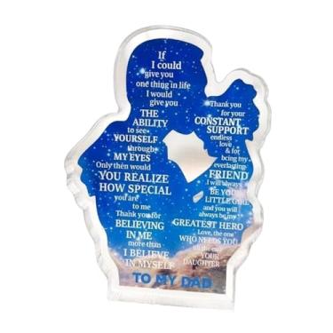Imagem de Ｂｅｓｇａ Presente para o pai, placa de acrílico, presente compacto decorativo exclusivo, criativo e estiloso de aniversário para o dia dos pais, Pai E Filha