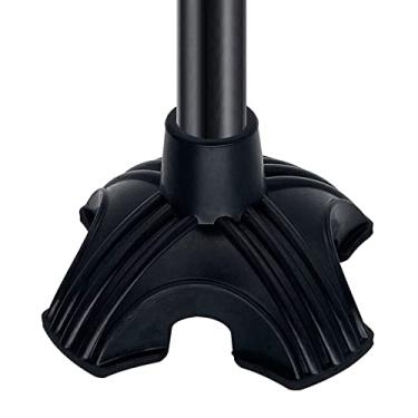 Imagem de XSL Pontas De Bengala - Borrachas Resistentes 3/4" Com Base Quádrupla Autoportante Para Substituição Em Caminhada (Preto)