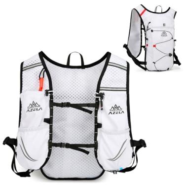 Imagem de Azarxis Mochila de hidratação para caminhada, corrida, mochila de 10 litros, colete para mulheres e homens, leve, ciclismo, trilha, corrida (branco - apenas mochila)