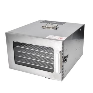 Imagem de Máquina desidratadora de alimentos, máquina de secar alimentos elétrica de 400 W para carne seca de ervas, carne bovina, frutas, legumes, temporizador digital e controle de temperatura, com 6 bandejas
