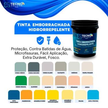 Imagem de Tinta Emborrachada Uso Externo E Interno 18 Litros - TECNO COLORS, Cam