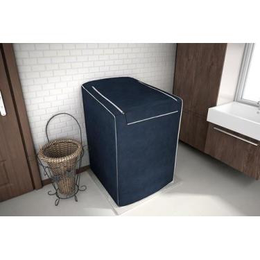 Imagem de Capa P/ Máquina de Lavar Roupas - C/ Zíper - 7Kg a 9Kg - Azul Cobalto 