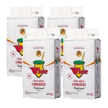 Imagem de 4 Erva Mate Chimarrão VIER TRADICIONAL VÁCUO Fina 1 Kg