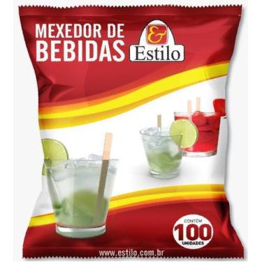 Imagem de 2.000 Mexedor de Bebida Drink Suco Madeira 12cm - AAZ