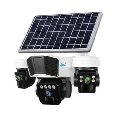 Imagem de Câmera De Segurança Externa Sem Fio 4G Movida a Energia Solar Hongnaer
