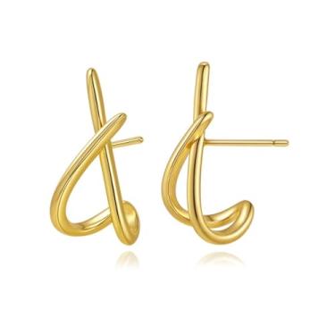 Imagem de Met-edianger Brincos de ouro modernos para mulheres, minimalistas, brincos de orelha
