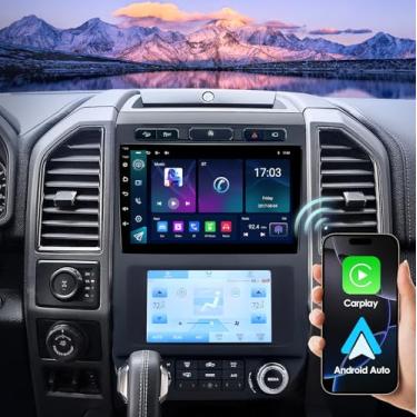 Imagem de LASERTAIL Para Ford F150 Radio Upgrade 2015-2021 Android Car Stereo Substituição 8 Core CPU 9 polegadas Touch Screen Head Unit Wireless Carplay Android Auto 5Ghz WiFi BT DSP SWC GPS Backup Camera 4+64