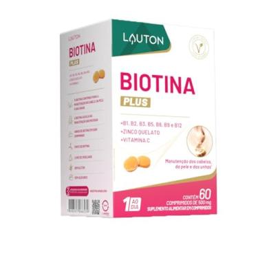 Imagem de Biotina C/ B1 B2 B3 B5 B6 B9 B12 Zinco Quelado Vitamina C Lauton Nutrition
