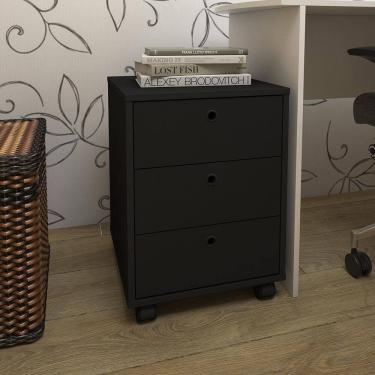 Imagem de Gaveteiro 3 Gavetas Ancona Preto