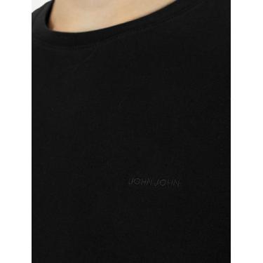 Imagem de Camiseta John John Masculina Slim Clean Preta, L/G