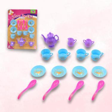Imagem de Kit Cozinha Infantil Chá da Tarde e Café com Bule, 15 Acessórios Prese