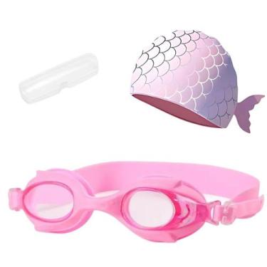 Imagem de Kit Óculos Natação Infantil Piscina Peixinhos Hero Band D1, Rosa peixe