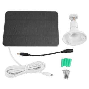 Imagem de Câmera de segurança do painel solar carregador de alta eficiência 4W Monocrystaline Outdoor Camera Painel solar para campainha de vídeo (Branco)