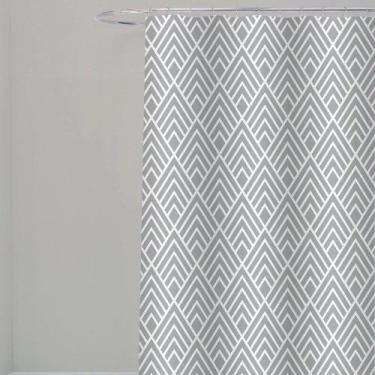 Imagem de Cortina Para Box Banheiro Antimofo Poliéster 198x180cm - UZOO, Cortina