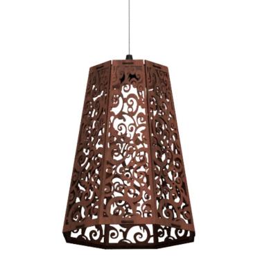 Imagem de Luminária Teto Tipo Pendente Gama Mdf - Completa Cor: Marrom