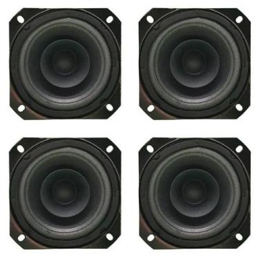 Imagem de 4 Alto Falante Qvs 4 Polegadas 80 Wrms Full Range Som Automotivo Som P
