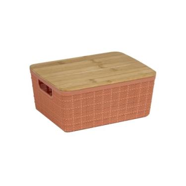 Imagem de Caixa Organizadora com Tampa de Bambu 4L Jardim Verde