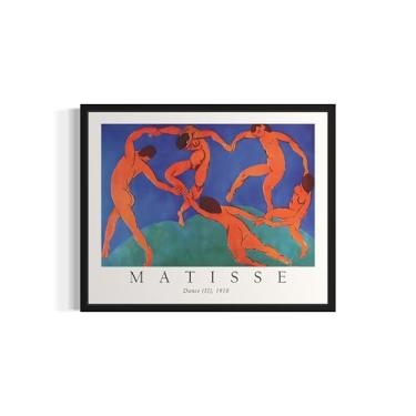 Imagem de Pôster impresso de arte Dance Matisse, exposição de arte de parede Henri Matisse para decoração de parede, decoração quarto banheiro sala de estar 65 (Dança (II), 20 x 25 cm, sem moldura)