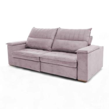 Imagem de Sofá Retrátil Reclinável Casal 2 Lugares 2,30m California Veludo - Loj