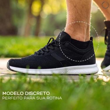 Imagem de Kit 6 Meia Soquete Masculina Curta Cano Baixo Branca e Preta - Rupee, 