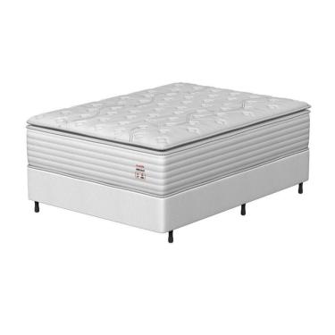 Imagem de Conjunto Box Viúva Mola Prodormir Hercules New Branco