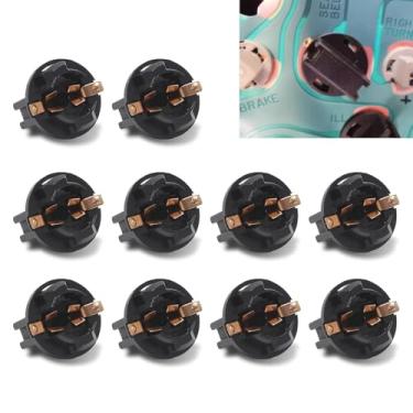 Imagem de ijuicy 10 PCS T10 Painel de instrumentos LED base de lâmpada de painel, suporte de soquete de fixação de lâmpada com trava de torção, soquete de lâmpada adequado para a maioria dos carros,