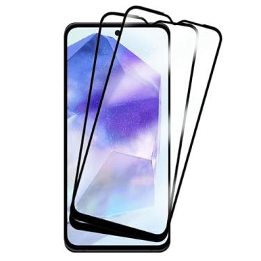 Imagem de 2 Películas De Vidro Temperado 3D Full Cover Para Samsung Galaxy A55 Proteção Anti Impacto Que Cobre Toda A Tela