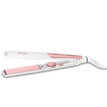 Imagem de Prancha Alisadora White Rose Line Mondial P50 Bivolt, Branco e Golden 