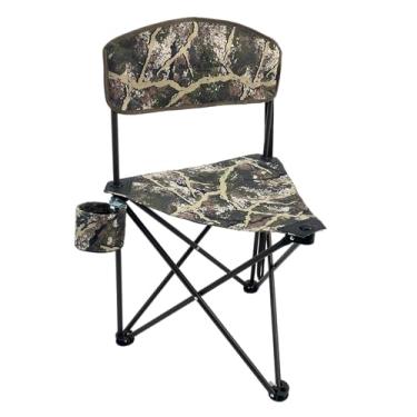 Imagem de Banqueta tripla Black Sierra Elevation com encosto, leve, cadeira dobrável, para acampamento, caça e pesca, estrutura de aço suporta 102 kg (Ranger Camo)