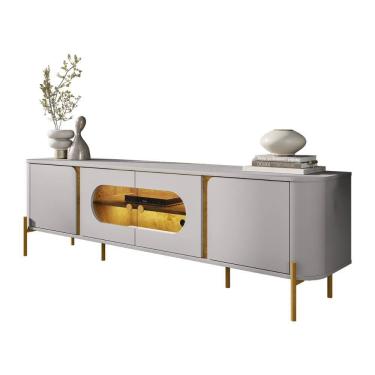 Imagem de Rack Juquehy TV 75 Polegadas com 4 Portas e Pés Em Aço