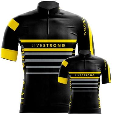 Imagem de Kit Camisa Ciclismo Pai E Filho Livestrong Dry Fit Mtb Bike - Decole, 