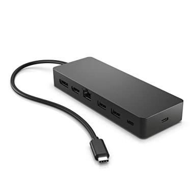 Imagem de Hub USB-C 7 em 1 HP Universal Multiport – 1 HDMI 2.0, 1 DisplayPort 1.2, 2 USB, 2 USB-C,1 Entrada Ethernet, Compatível com Windows, macOS e Chrome OS, Suporte a 2 Monitores 4K (50H98AA)