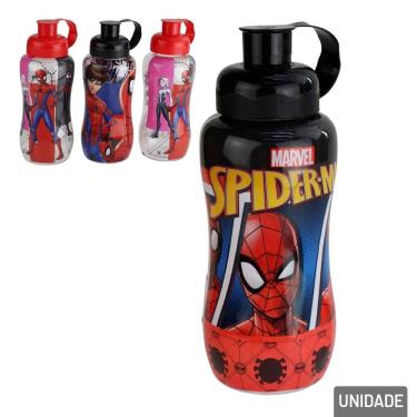 Imagem de Garrafa de Plástico 550ml Squeeze Spiderman Color - Tudo em Caixa