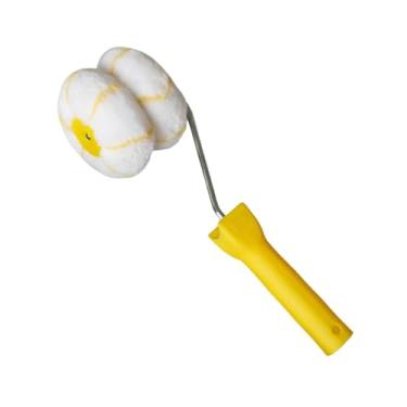 Imagem de BLWOTMOR Rolo de Pintura para Cantos, Pincel, Tratamentos de Parede de Ambiente, Pincel para Drywall, Ferramenta de Pintura de Parede para Drywall, Lama, Móvei, 2 Cabeças Cabo Curto, Tamanho real