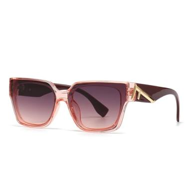 Imagem de Óculos de sol femininos, armação pequena masculina (rosa)