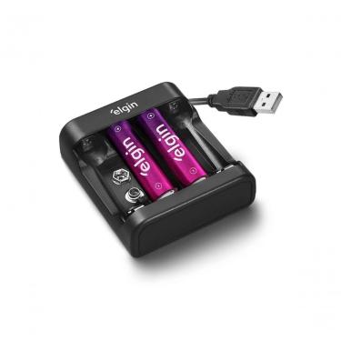 Imagem de Carregador De Pilhas Elgin Usb Com 2 Unidades Aa 1500mah
