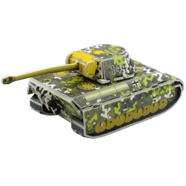 Imagem de Quebra-Cabeça 3D Tridimensional Infantil DIY Brinquedo Educativo de Montar Cenários (Tanque Leopardo)