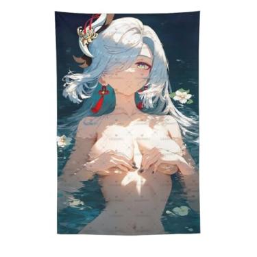 Imagem de LIEGBMEU Tapeçaria Pinup Girl Sexy Hot Anime Girl 152.4 cm x 228.6 cm Wall Quilt Art Whimsical Tapestry DecorationAa0100