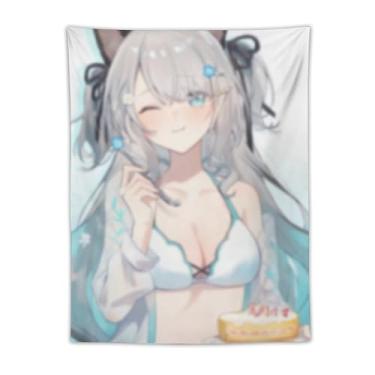Imagem de LIEGBMEU Tapeçaria sexy sexy de anime menina 76.2 cm x 101.6 cm interior exterior parede colcha arte decoração de tapeçaria caprichosa, AF137