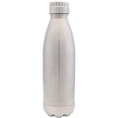 Imagem de Vast Vantages – HydraCore (47 ml) Garrafa de água com isolamento a vácuo com revestimento de cobre de parede dupla de aço inoxidável 18/8 e tampa retrô moderna [24 horas Cold & 16 horas Quente]..., Stainless
