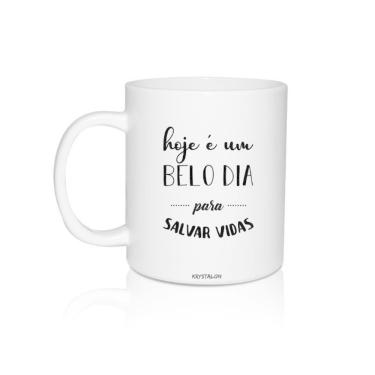 Imagem de Kit 4 Canecas Brancas Personalizadas Salvar Vidas