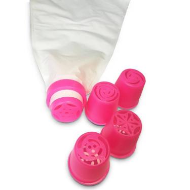 Imagem de Saco Para Confeitar Em Silicone + Bico Russo 5 Peças