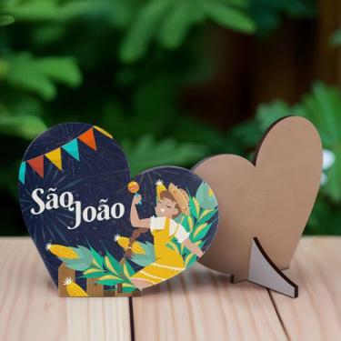 Imagem de Kit Lembrancinha MDF Coração Festa Junina São João - R9 Decor, Kit 50