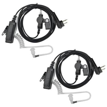 Imagem de LSENG Fone de ouvido para Walkie Talkie Covert Tube com microfone, compatível com Motorola CP185 CP200 CP200d GP300 GP2000 BRP40 HYT TC610 Fone de ouvido de rádio bidirecional (pacote com 2)