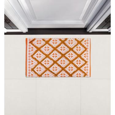 Imagem de Tapete Tufting Algodão 45x75cm | Felpudo, Macio e Estampa Geométrica – Para Sala, Quarto, Entrada ou Lavabo