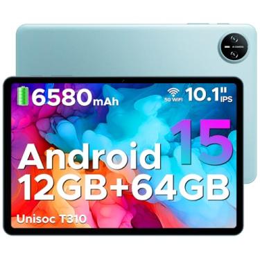 Imagem de DOOGEE Tablet Android, tablet de 10 polegadas, tablets Octa-core Android 15, bateria de 6580 mAh, 12 GB + 64 GB, tablets Unisoc T310 Quad Core, OTG, 8 MP + 5 MP, desbloqueio facial, azul