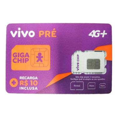 Imagem de Chip Varejo Vivo Pré SC 4G+Recarga 10,00