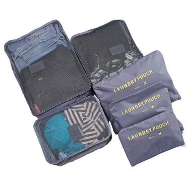 Imagem de Kit com 6 Peças de Necessaire Unissex Organizador para Mala - Malissim