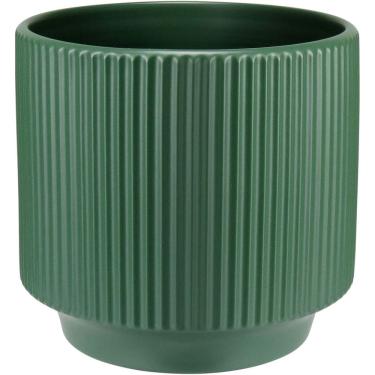 Imagem de Cachepô Redondo  Decorativo Cerâmica 12x13x13cm Verde